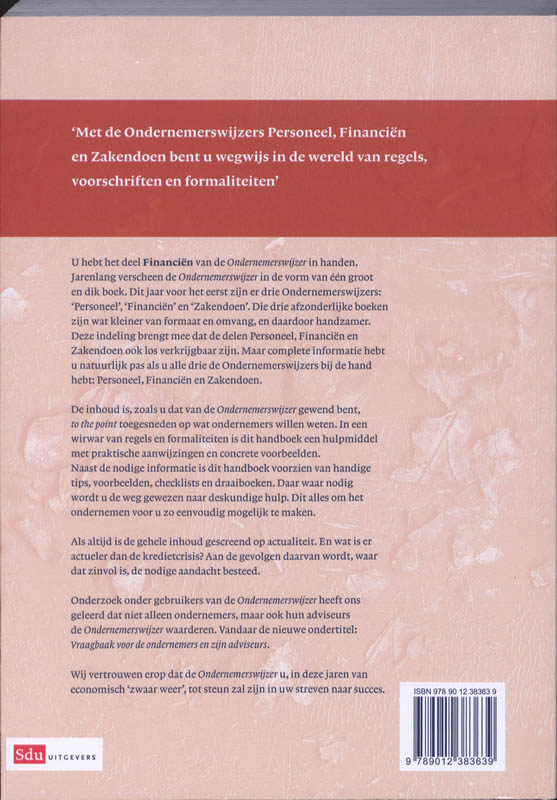 Achterkant van Financien