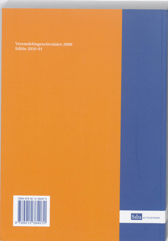 Achterkant van Vreemdelingencirculaire 2000