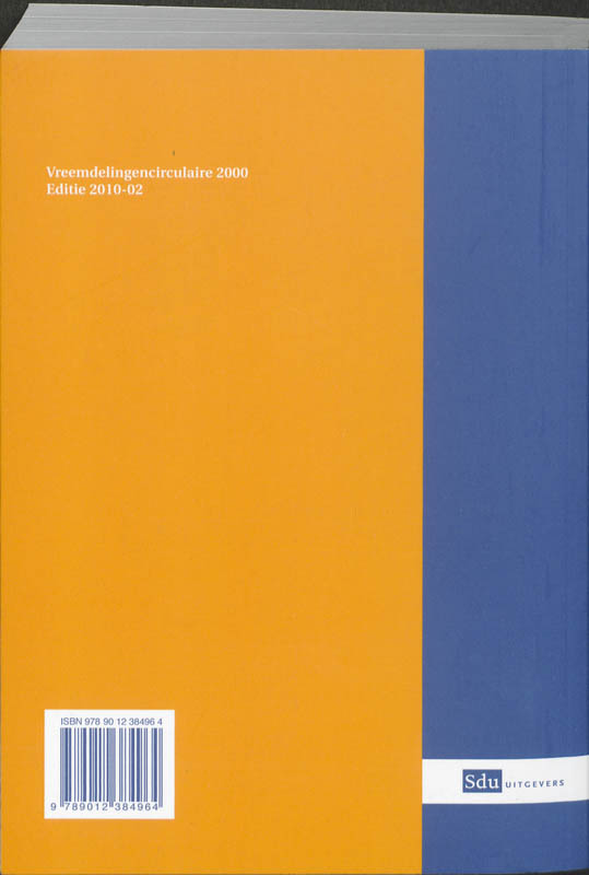 Achterkant van Vreemdelingencirculaire 2000
