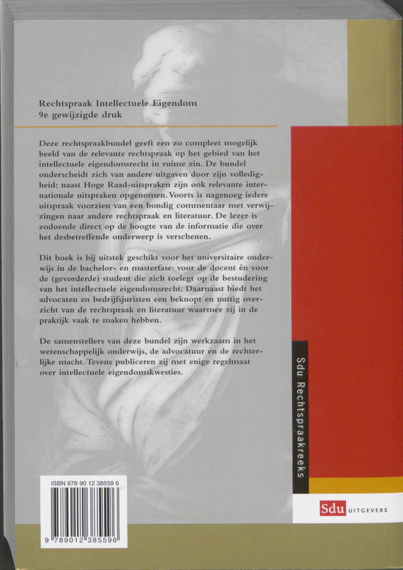 Achterkant van Rechtspraak Intellectuele Eigendom