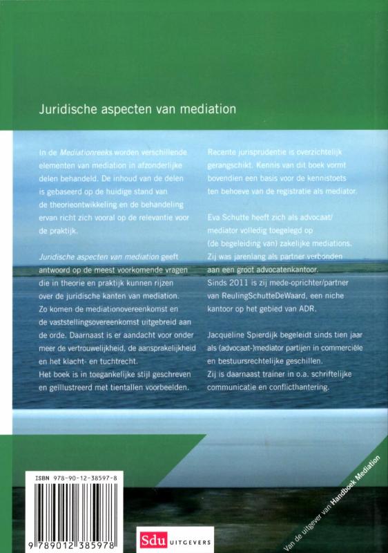 Achterkant van Juridische aspecten van de mediation