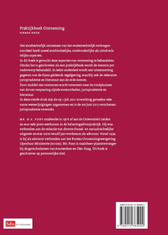 Achterkant van Praktijkboek Ontneming