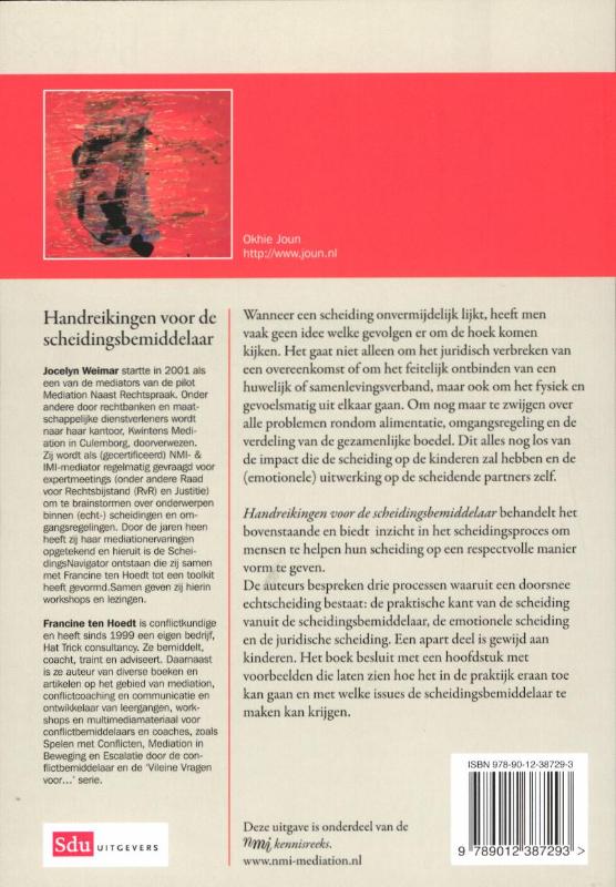 Achterkant van Handreikingen voor de scheidingsbemiddelaar