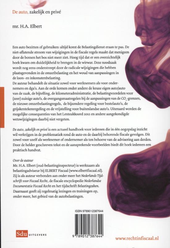 Achterkant van De auto, zakelijk en prive