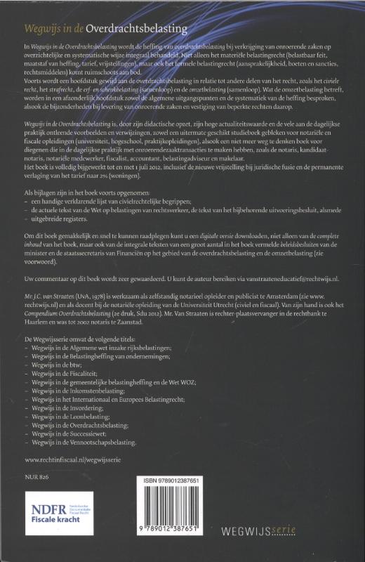 Achterkant van Wegwijs in de overdrachtsbelasting