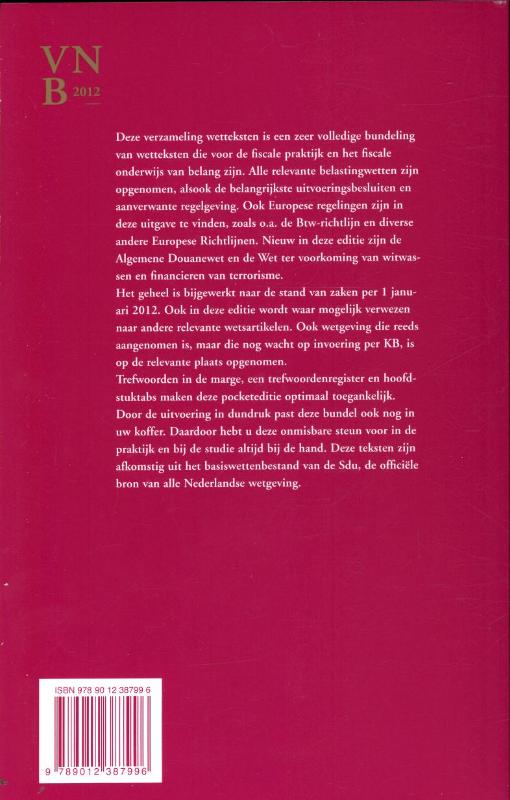 Achterkant van 2012