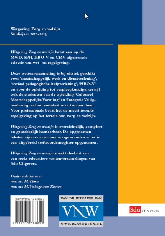 Achterkant van Studiejaar 2012/2013