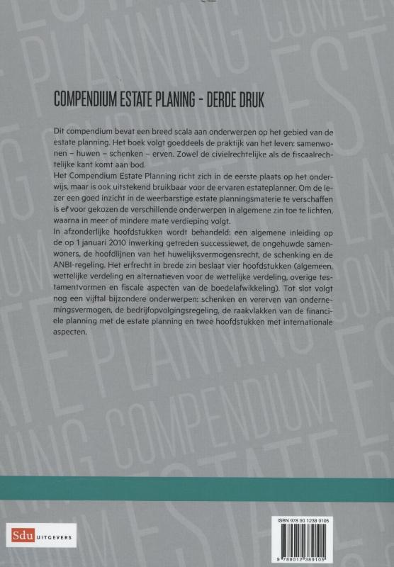 Achterkant van Compendium estate planning