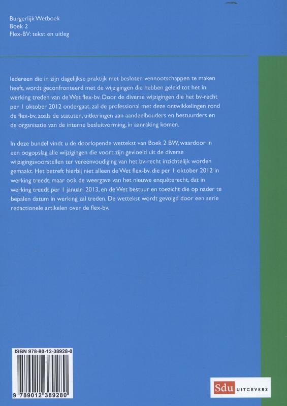 Achterkant van Boek 2 Flex-BV: tekst en uitleg