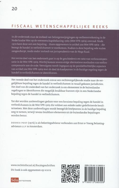 Achterkant van De invloed van belangenwijzigingen op verliesverrekening