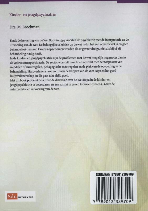 Achterkant van Kinder- en jeugdpsychiatrie