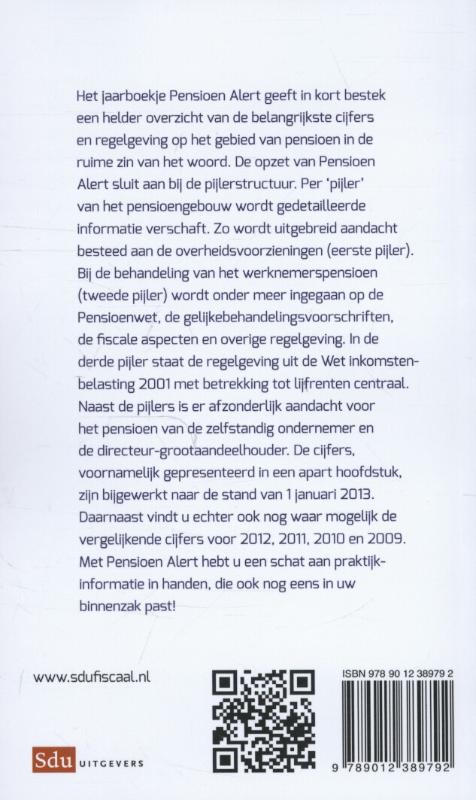 Achterkant van Pensioen Alert 2013
