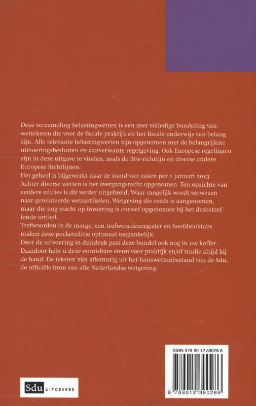 Achterkant van 2013