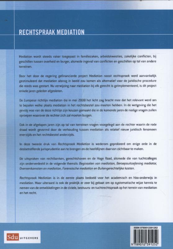 Achterkant van Rechtspraak mediation