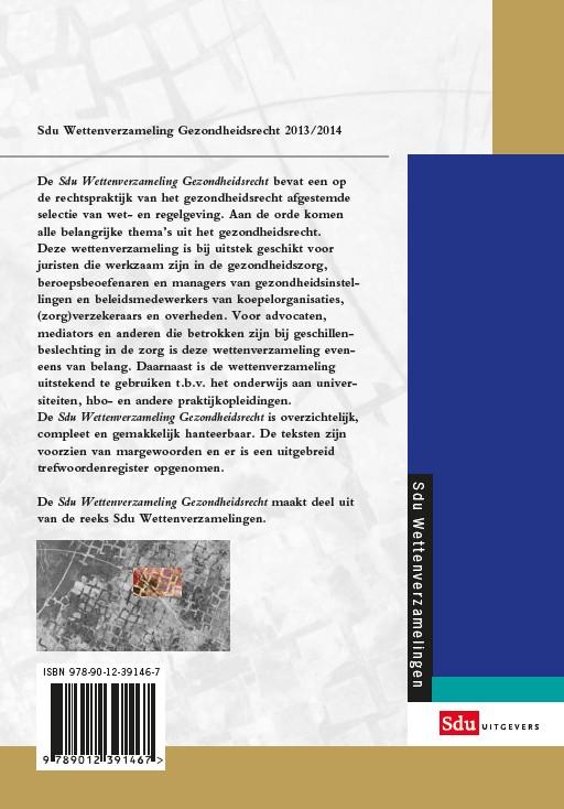 Achterkant van Sdu wettenverzameling gezondheidsrecht