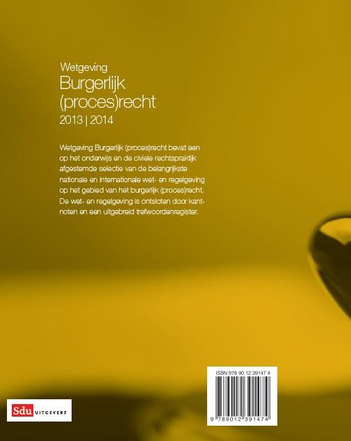 Achterkant van Wetgeving burgerlijk (proces)recht
