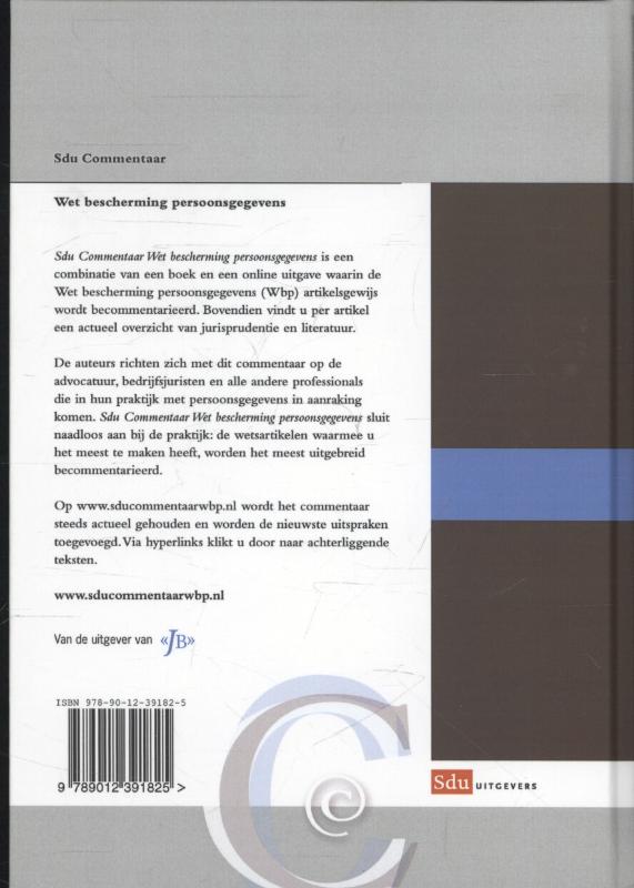 Achterkant van Wet bescherming persoonsgegevens