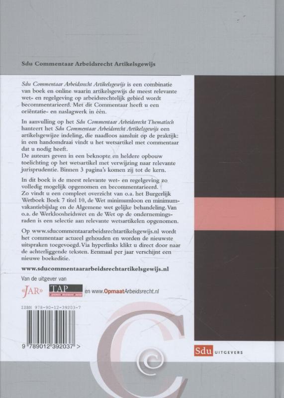 Achterkant van Arbeidsrecht