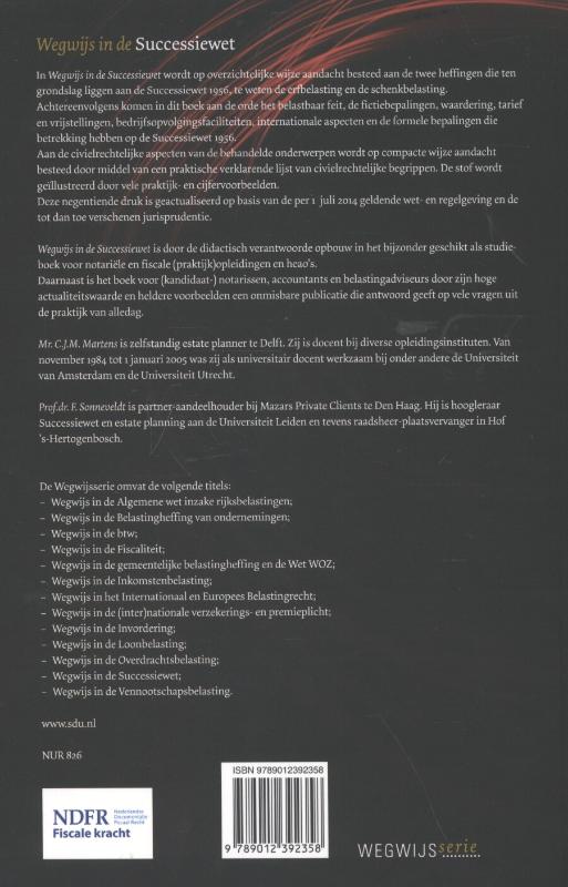 Achterkant van Wegwijs in de Successiewet