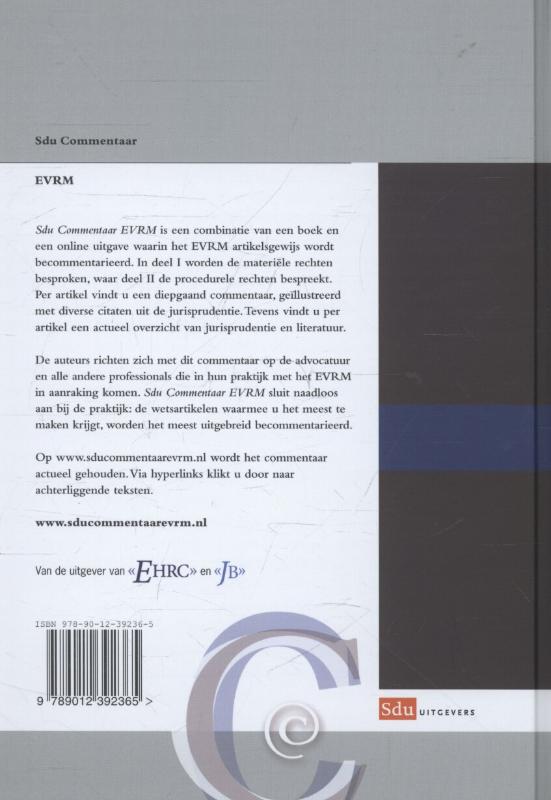 Achterkant van Deel 1 materiele bepalingen