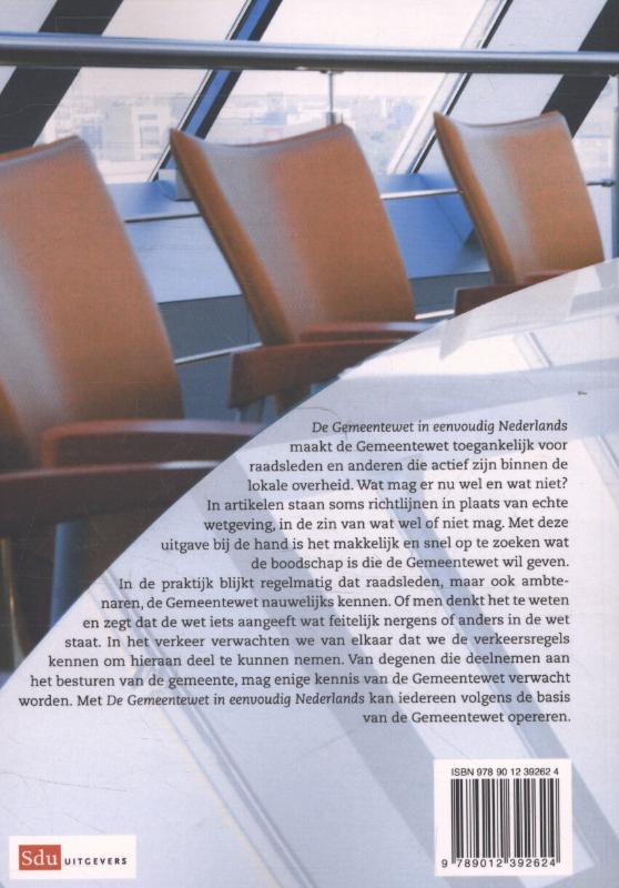 Achterkant van De gemeentewet in eenvoudig Nederlands