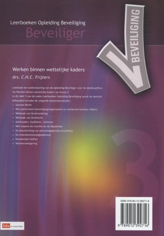 Achterkant van 3 Werken binnen wettelijke kaders