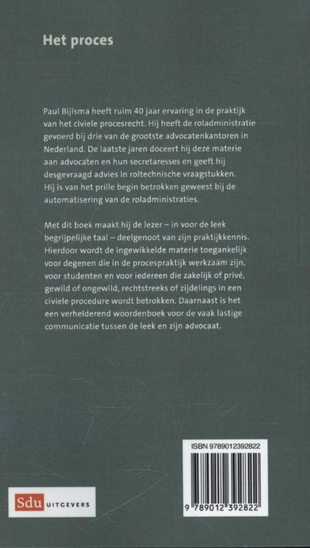 Achterkant van Het proces