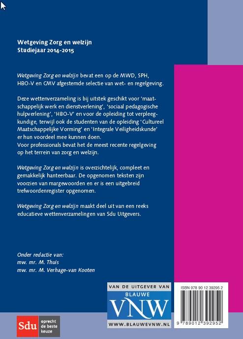 Achterkant van Studiejaar 2014/2015