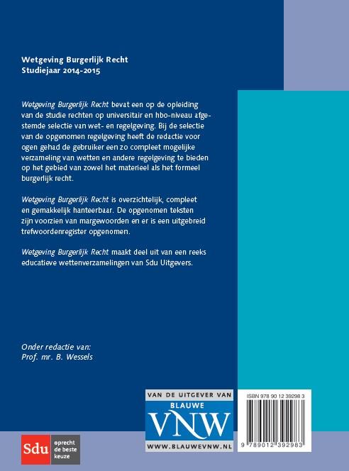 Achterkant van Studiejaar 2014-2015