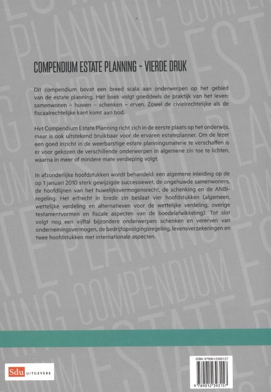 Achterkant van Compendium estate planning