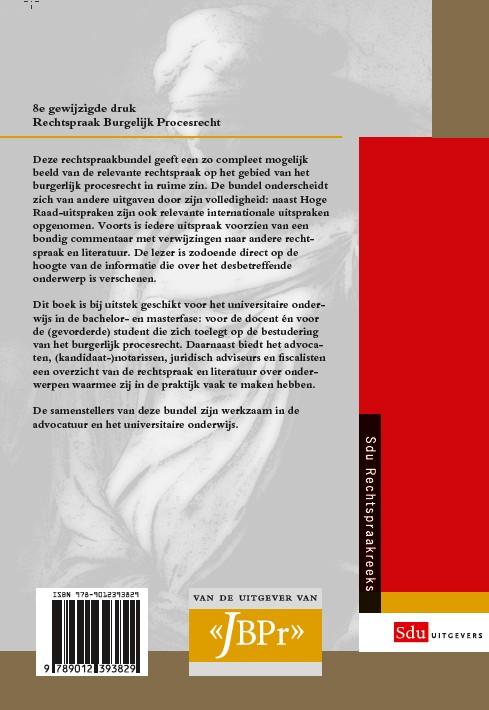 Achterkant van Rechtspraak Burgerlijk procesrecht