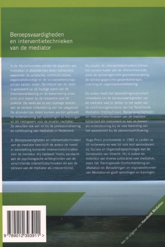 Achterkant van Beroepsvaardigheden en interventietechnieken van de mediator