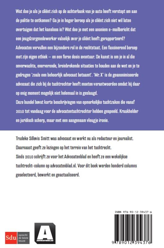 Achterkant van Avonturen van mr. X.