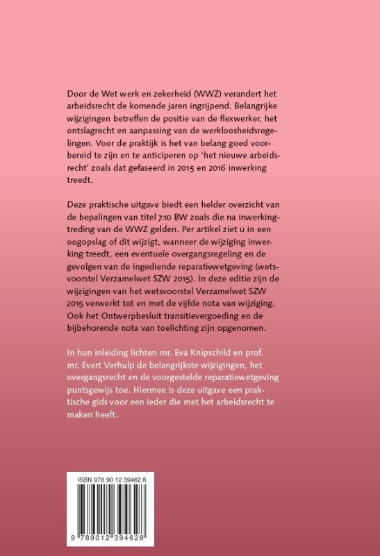 Achterkant van Wet werk en zekerheid (WWZ)