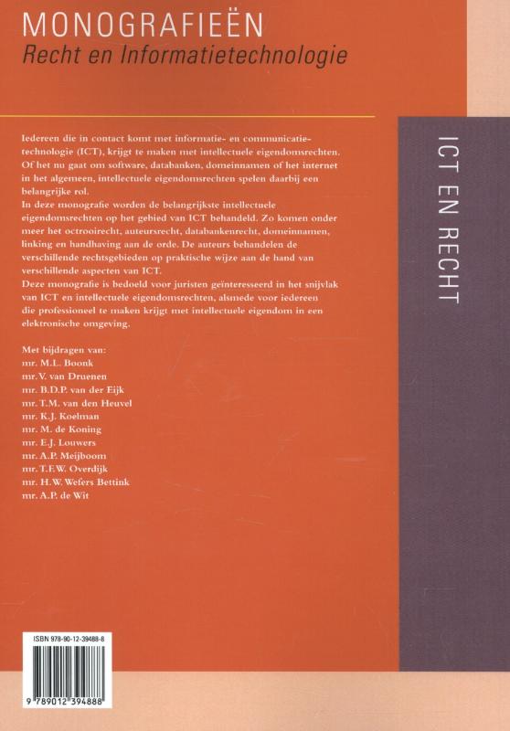Achterkant van Intellectuele eigendom en ICT