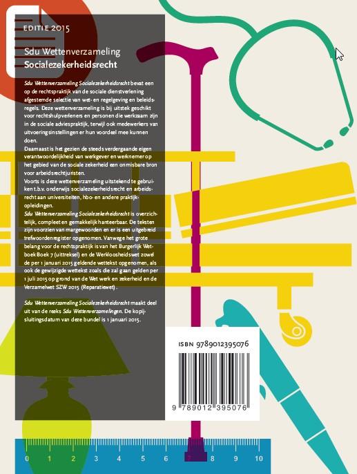 Achterkant van Sdu wettenverzameling socialezekerheidsrecht 2015