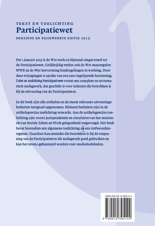 Achterkant van Tekst en toelichting participatiewet