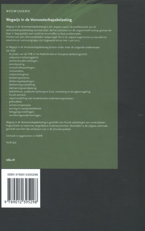 Achterkant van Wegwijs in de Vennootschapsbelasting