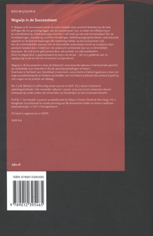 Achterkant van Wegwijs in de Successiewet