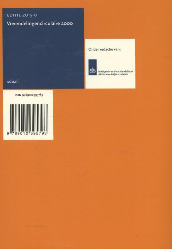 Achterkant van Vreemdelingencirculaire 2000