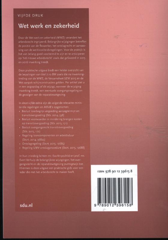 Achterkant van Wet werk en zekerheid