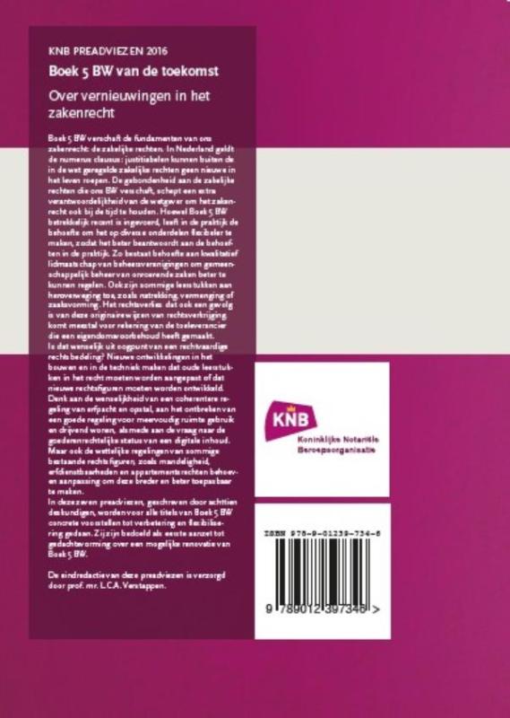 Achterkant van Boek 5 BW van de toekomst