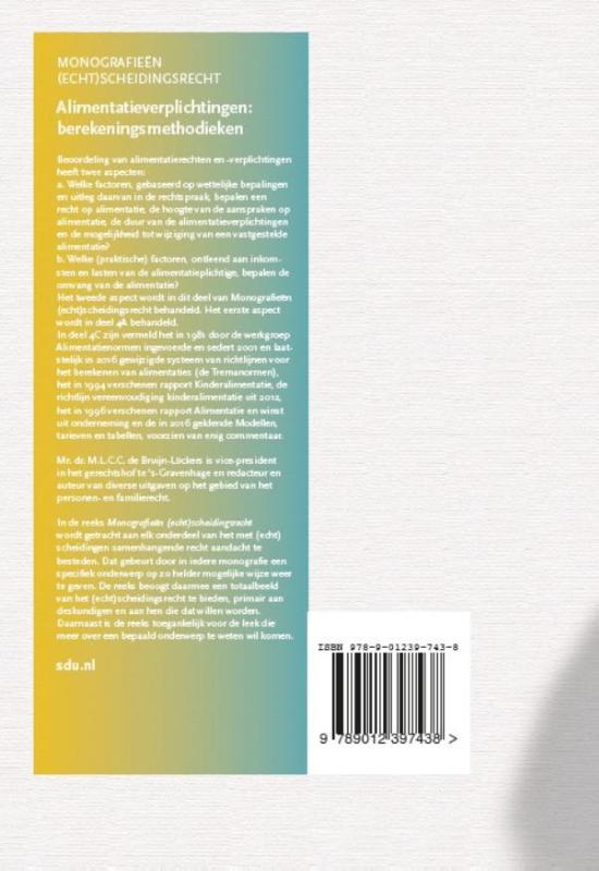 Achterkant van Alimentatieverplichtingen. Berekeningsmethodieken