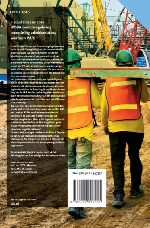 Achterkant van WDBA (Wet deregulering beoordeling arbeidsrelaties)