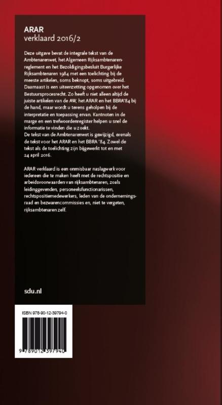 Achterkant van 2016/2
