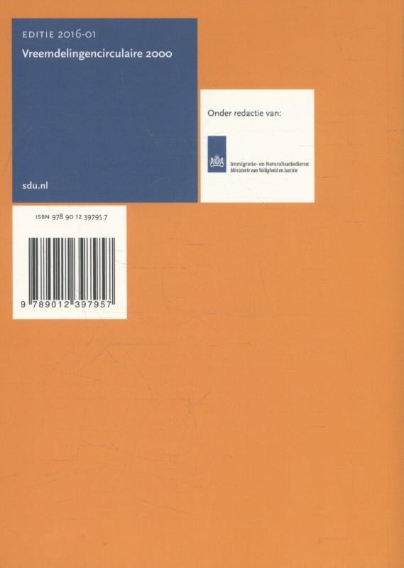 Achterkant van Vreemdelingencirculaire 2000