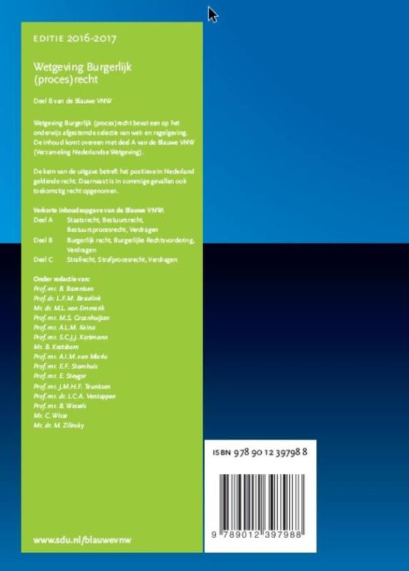 Achterkant van 2016-2017 deel B van de Blauwe VNW