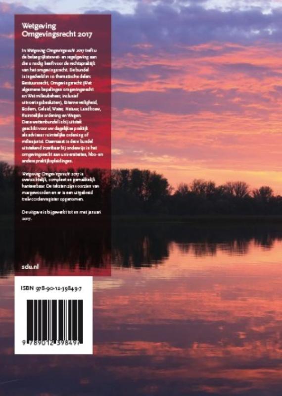 Achterkant van Wetgeving Omgevingsrecht 2017