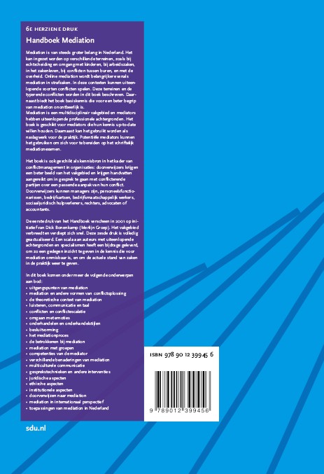 Achterkant van Handboek mediation