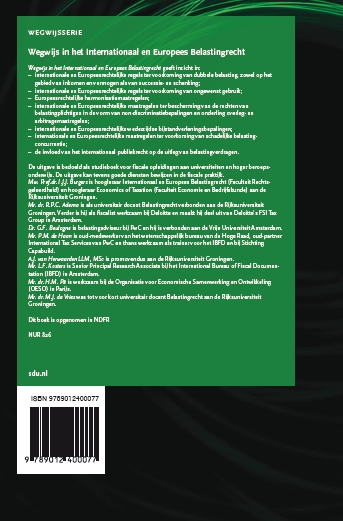 Achterkant van Wegwijs in het Internationaal en Europees Belastingrecht